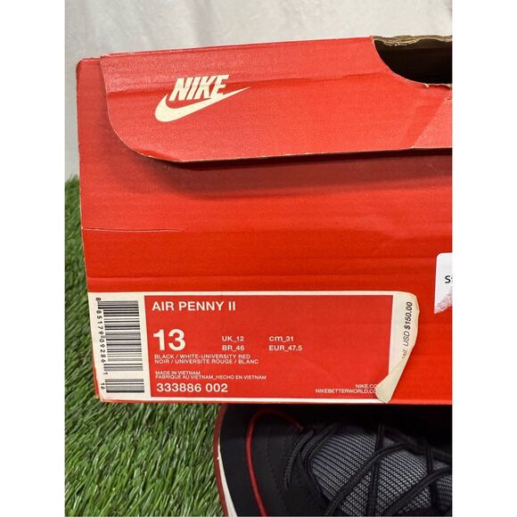 Size 13 VNDS OG all - Nike Air Penny 2 2016 Miami Heat 333886002 Black/White/Red